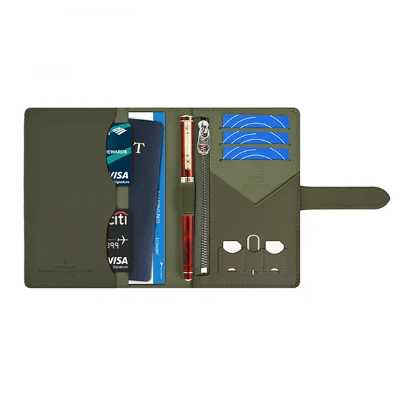 WIWU Ambassador Passport Wallet – Green Color