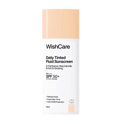 WishCare Daily Tinted Fluid Sunscreen PA++++ SPF 50+ 50ml - L103 (India)
