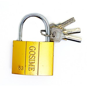 Gosime 63m Padlock Brass TC(Golden)