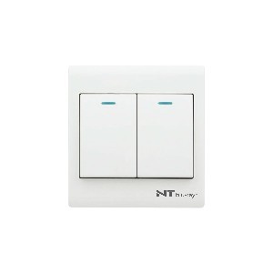 NT blu-ray Primo White 2 Gang 1 Way Switch