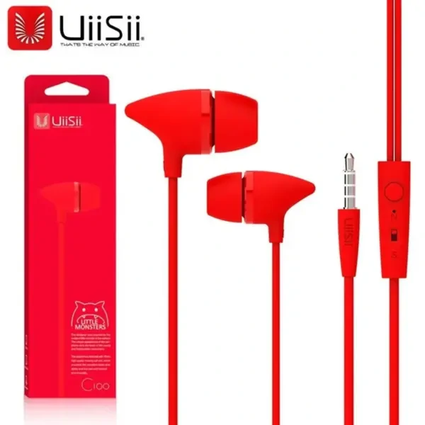 UiiSii C100 Earphone – Red Color