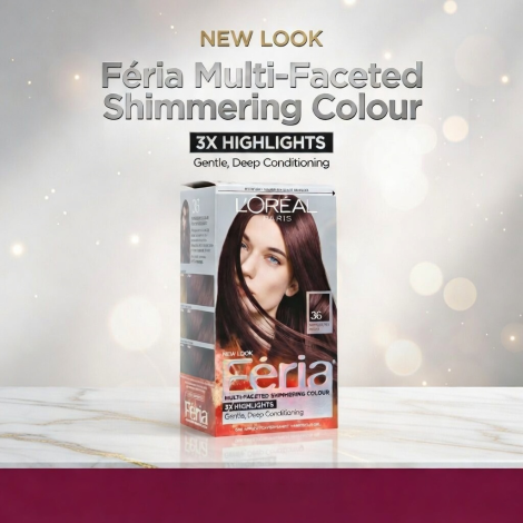 L'Oreal Feria Multi Faceted Shimmering Colour - 36 Chocolate Cherry (Mexico)