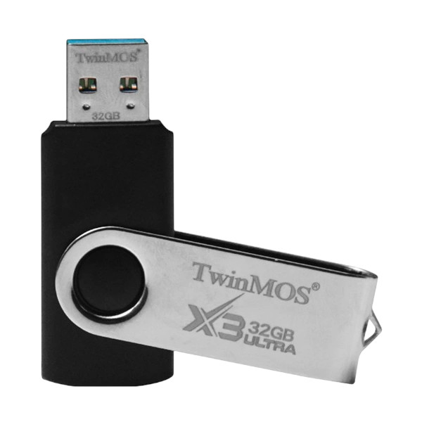 Twinmos X3 Ultra 32GB USB 3.2 Black-Silver Pen Drive