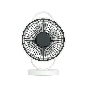 YAGE YG-7999 Rechargeable 8-Inch 360° Rotation Fan with LED Light – White Color