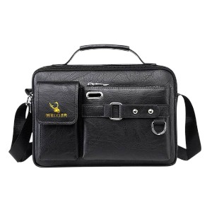 Men's Pu Leather Shoulder Bag (Black shape)