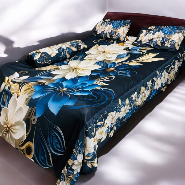 New China Premium 3D Design Bed Sheet
