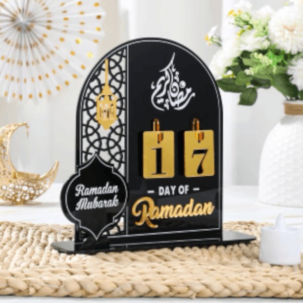 Ramadan Countdown Calendar Islamic Table Decor