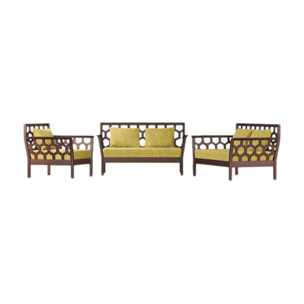 Regal Wooden Single Sofa-Noor SSC-316-3-1-20(FABRIC-SF-2120)