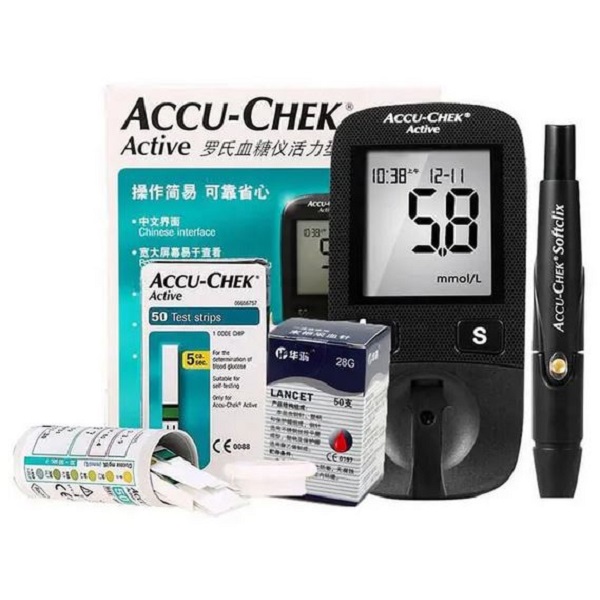 Accu-Chek Active Glucose Monitor With Free 10 Test Strips