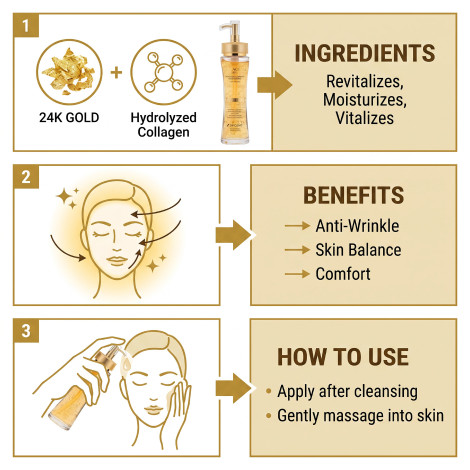 3W Clinic Collagen & Luxury Gold Essence 150ml (Korea)