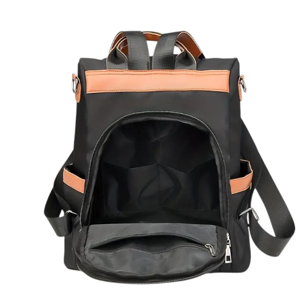 Women Large Capacity Outdoor Tote Bag ( Orrange/ black)
