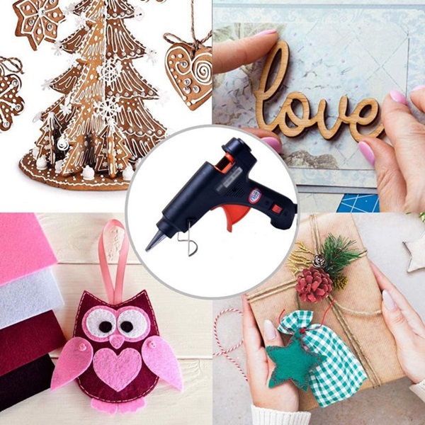 Hot Melt Glue Gun Kit for Quick Repairs with Free 02 Glue Sticks
