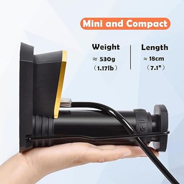 Inchant Mini Bicycle Foot Pump with Sensitive Pressure Gauge 140PSI, Aluminum Alloy Bike Foot Pump
