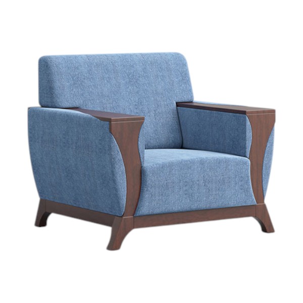 Regal Wooden Single Sofa-Rome ROME-SSC-347-3-1-20(FABRIC-SF-2117)