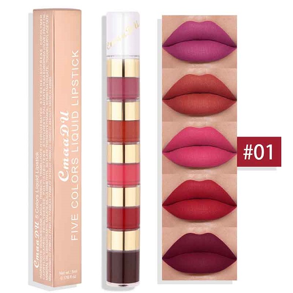 CMAADU 5 In 1 Matte Liquid Lipstick Set