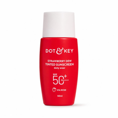 Dot & Key Strawberry Dew Tinted Sunscreen SPF50+ PA+++ 50ml -01 A Rose (India)