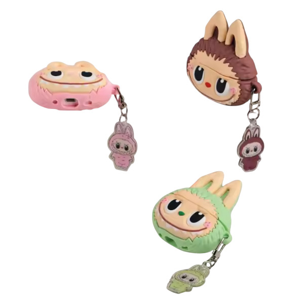 Cute Cartoon 3D Silicone Protective Shell Hard Box Earphones Labubu In-ear Earbuds Wireless Blue Tooth Headset TWS Headphones