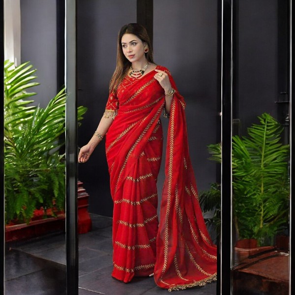 Elegance Embroidered Saree