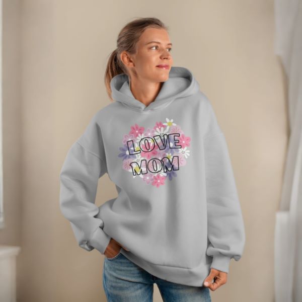 Comfortable Printed Ladies Winter Hoodie ( Lite Blue )