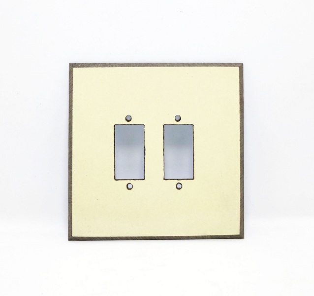 2 Hole Fiber Switch Board Off-White