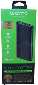 Oraimo Toast Pro 10000mAh Smart Fast Charging Power Bank