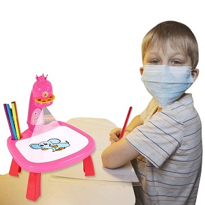 Little Hands Drawing Projector Table for Kids, Trace and Draw Projector Toy with Light