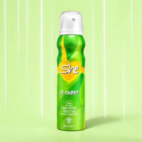 She Is Sweet Long Lasting Protection Perfumed Deodorant Spary 150ml (Turkey)