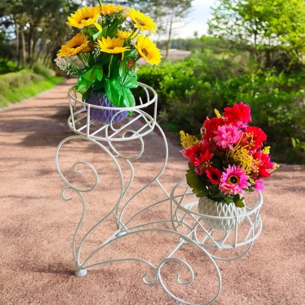 Metal 2tala flower stand