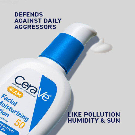 CeraVe AM Facial Moisturizing Lotion with Sunscreen SPF 50 89ml (USA)