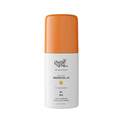 Innovist Chemist at Play 5% AHA White Jasmine Fragrance Odour Control Underarm Roll On 40ml (India)
