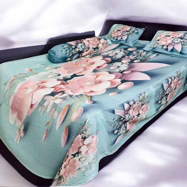 New China Premium 3D Design Bed Sheet