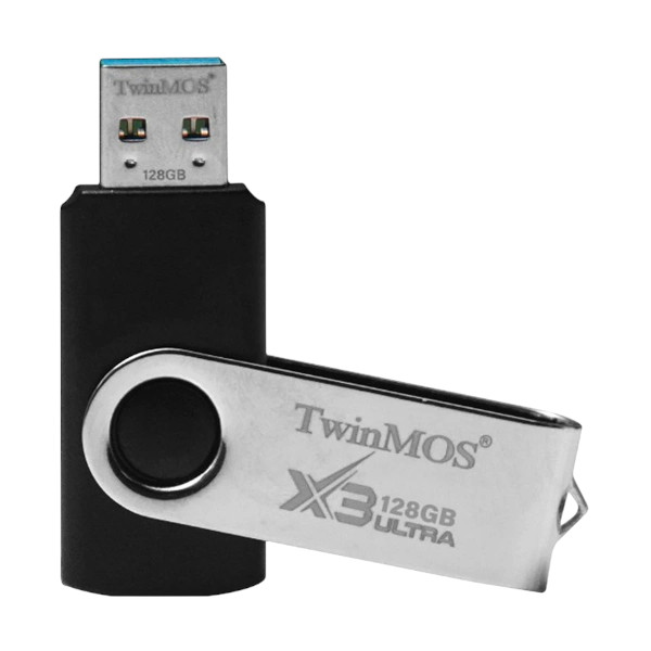 Twinmos X3 Ultra 128GB USB 3.2 Black-Silver Pen Drive