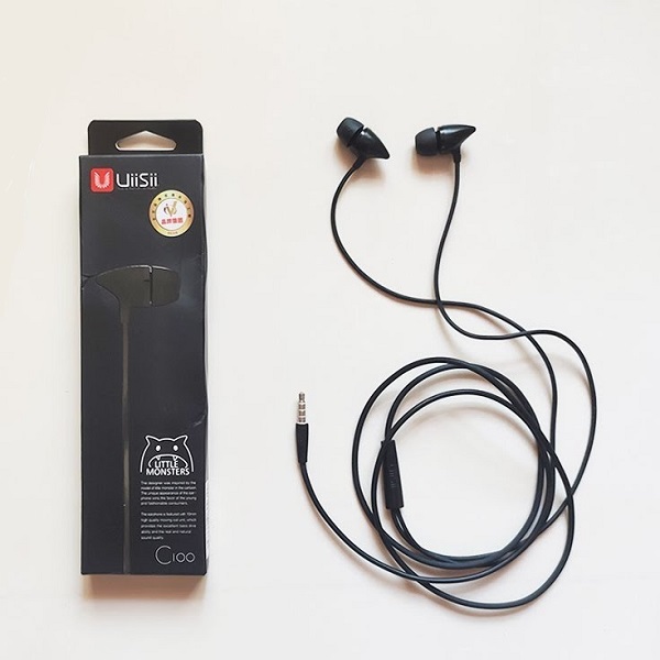 UiiSii C100 Earphone – Black Color