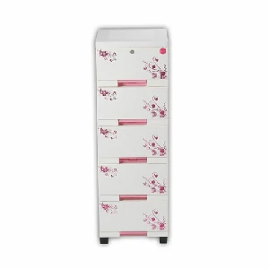 Premio Silver Advance Wardrobe - 5 Drawer-Pink White