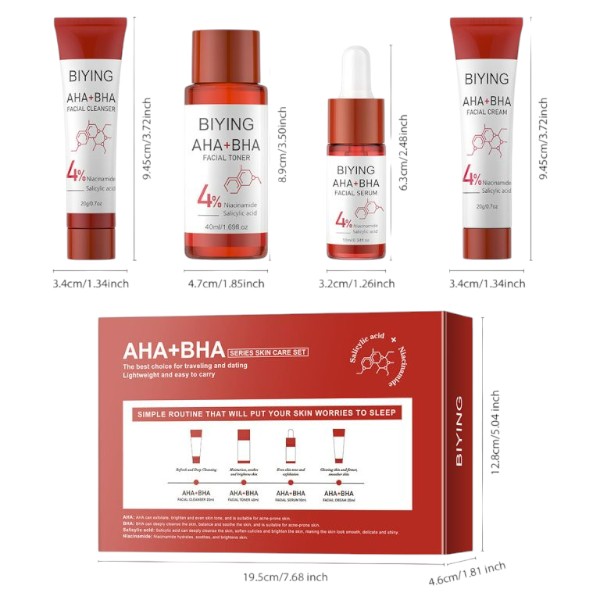 BIYING AHA +BHA SKIN CARE SET