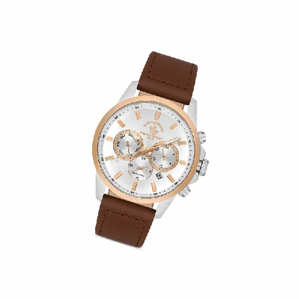 Santa Barbara Polo & Racquet Club Leather Belt Men’s Watch (SB.1.10400-2)