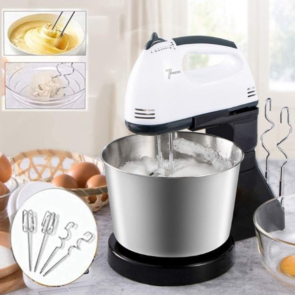 Scarlett 7-speed hand mixer with stainless steel bowl