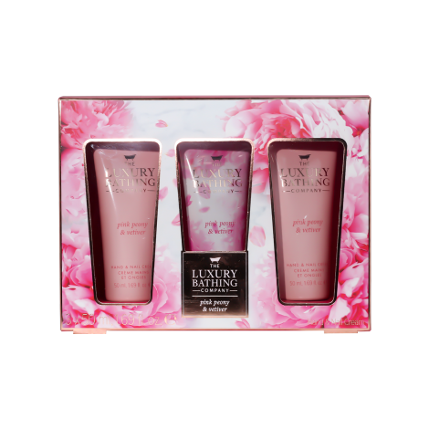 The Luxury Bathing Company Pink Peony & Vetiver 3pcs Gift Set (China)