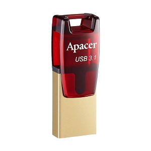 Apacer AH180 32GB USB 3.1 Type-C OTG Red RP Pen Drive