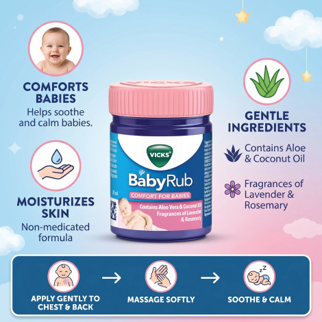 Vicks BabyRub Comfort For Babies 25ml (India)