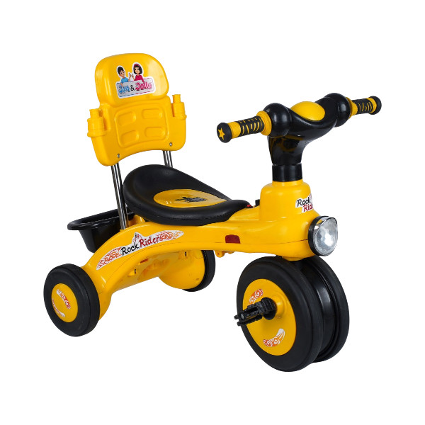 Rock Rider with Back Rest & Head Light KD - Yellow