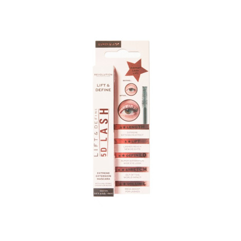 Makeup Revolution 5D Lash Mascara - Super Black 14ml (Italy)