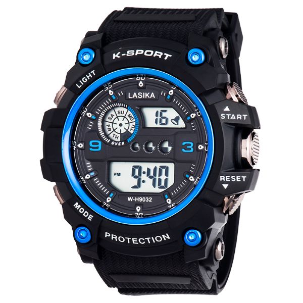 Lasika W-H9032/9028 Digital 100% Waterproof Digital Silicon Watch For Men