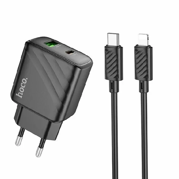 Hoco CS23A Sunlight (Type-C to iP) Dual-Port PD30W+QC3.0 Charger (EU)