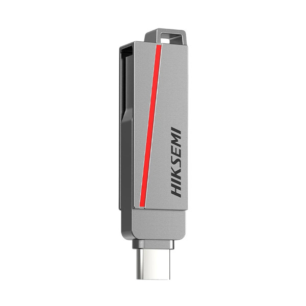Hiksemi Dual Slim HS-USB-E307C 32GB USB 3.2 & Type-C Grey Pen Drive