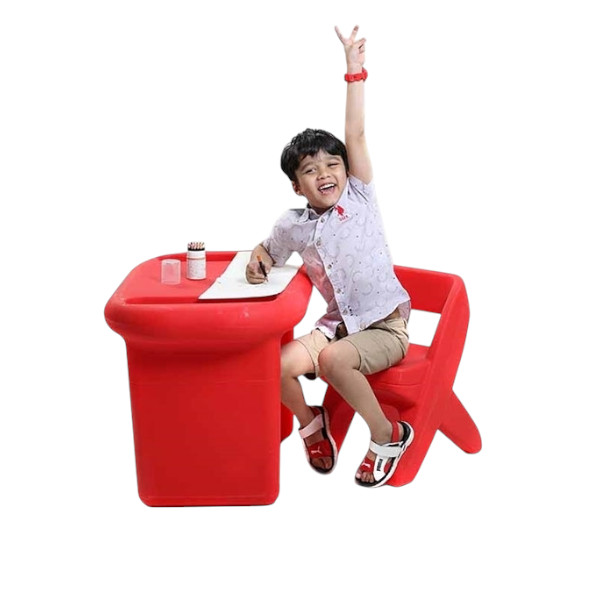 Scholar Table With Chair Red