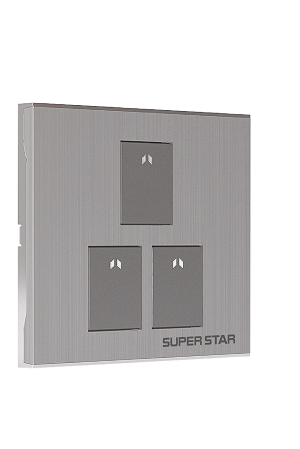 Super Star Silver Line 3 Gang One Way Switch
