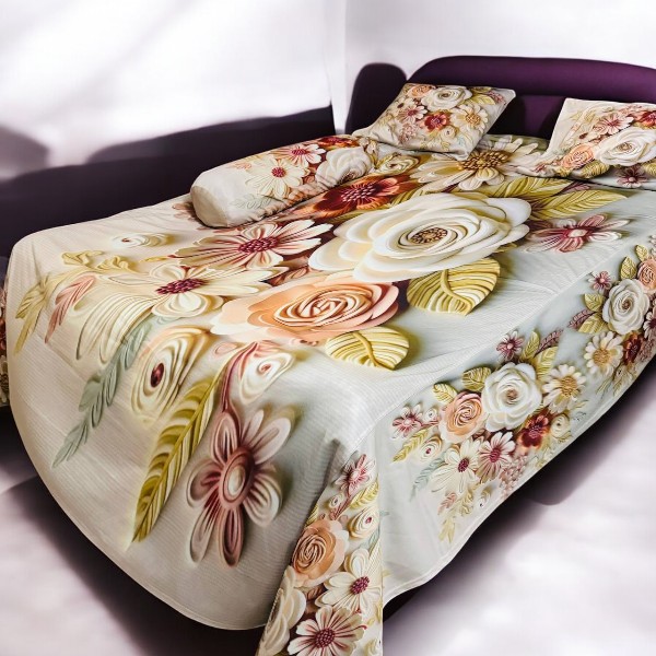 New China Premium 3D Design Bed Sheet