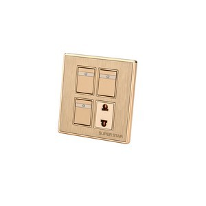 Super Star Glamour 3 Gang Switch (1 Way) 2 Pin Socket