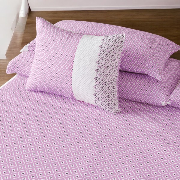 Regal Bed Sheet-311 (Purple Barfi)